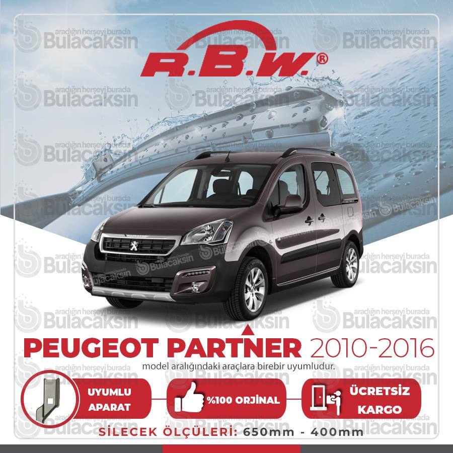 Peugeot Partner Muz Silecek Takımı (2010-2020) Rbw
