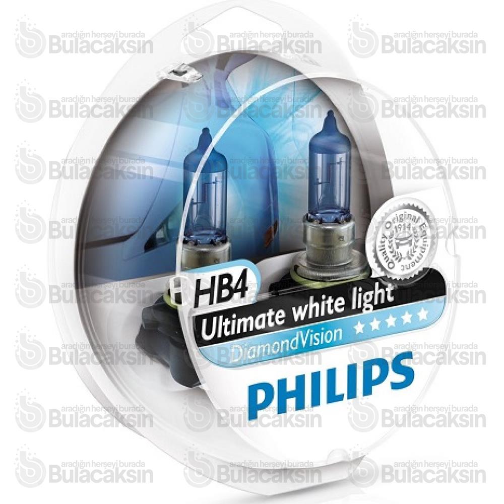 Philips Diamond Vision 9006/Hb4 Beyaz Ampul 9006Dvs2 - 2'Li Ampul