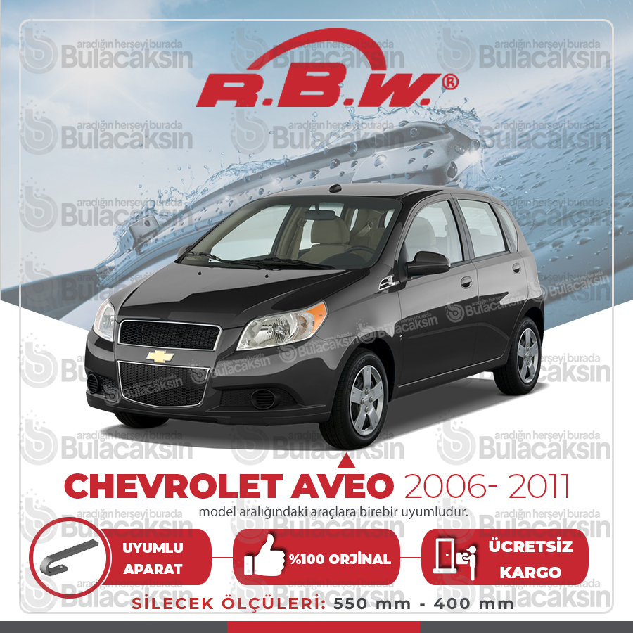 Rbw Chevrolet Aveo Hb 2006 - 2011 Ön Muz Silecek Takımı