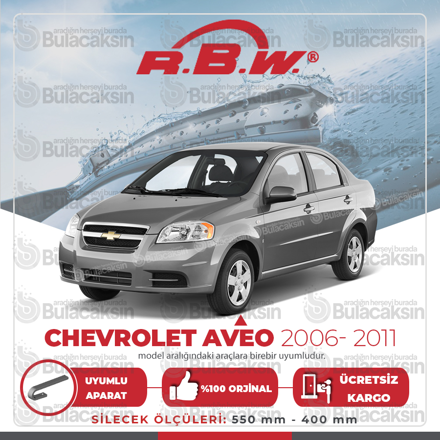 Rbw Chevrolet Aveo Sedan 2006-2011 Ön Muz Silecek Takımı