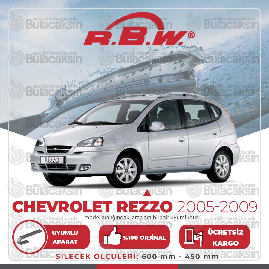 Rbw Chevrolet Rezzo 2005 - 2009 Ön Muz Silecek Takımı