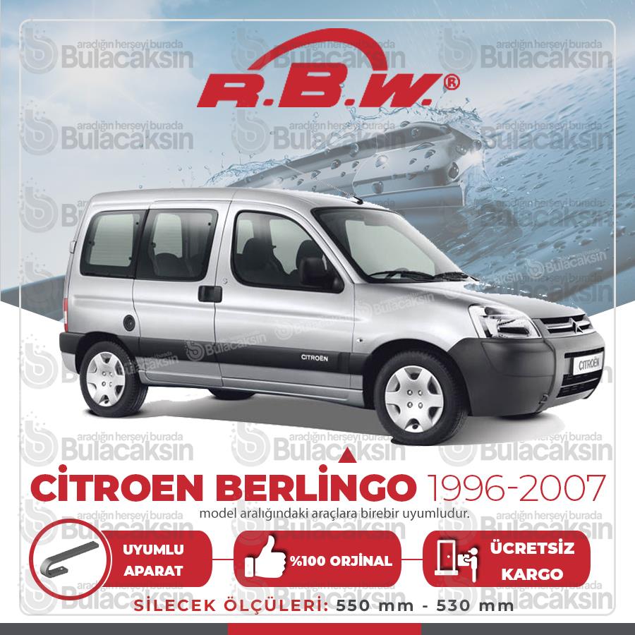 Rbw Citroen Berlingo 1996 - 2007 Ön Muz Silecek Takımı