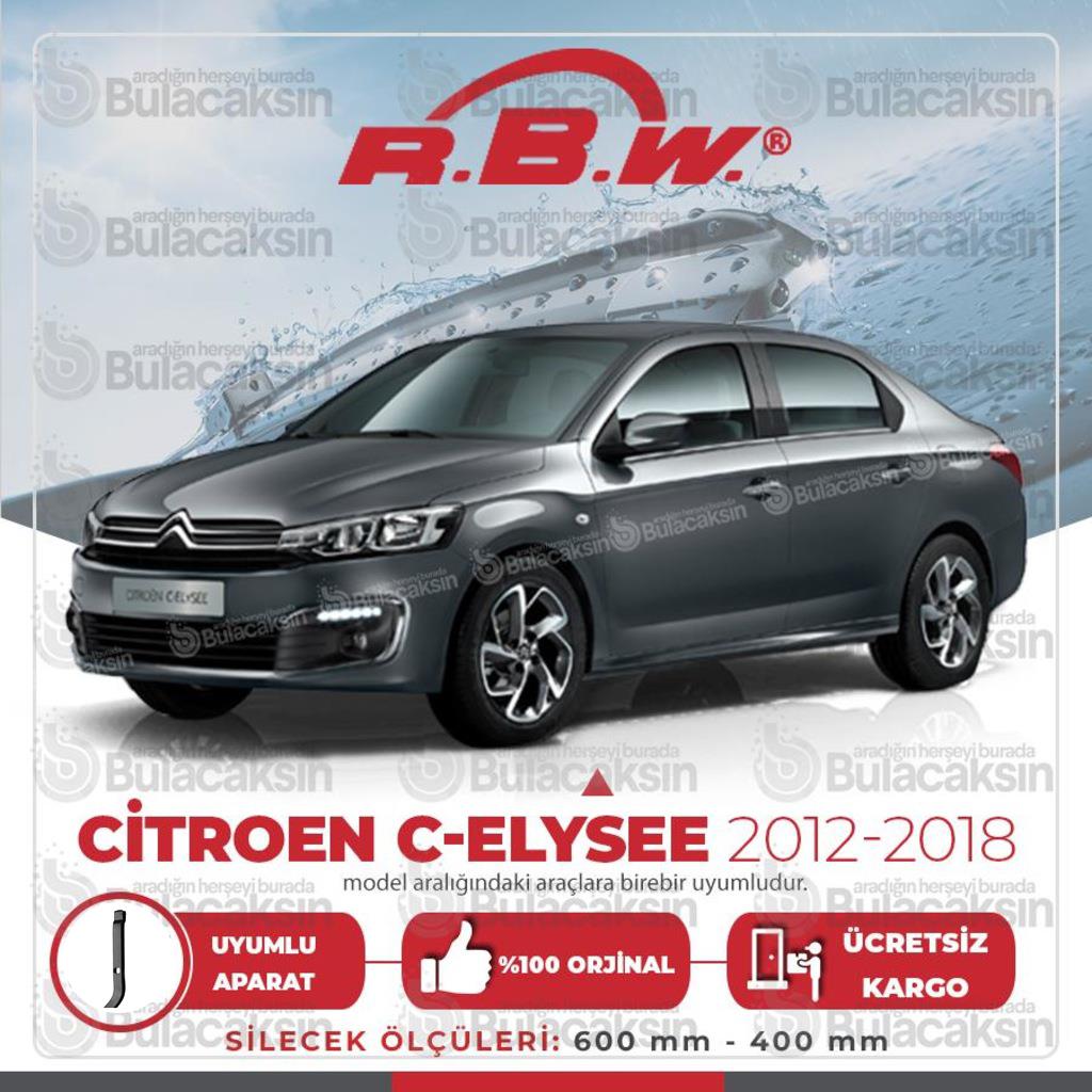 Rbw Citroen C-Elysee 2012 - 2018 Ön Muz Silecek Takımı