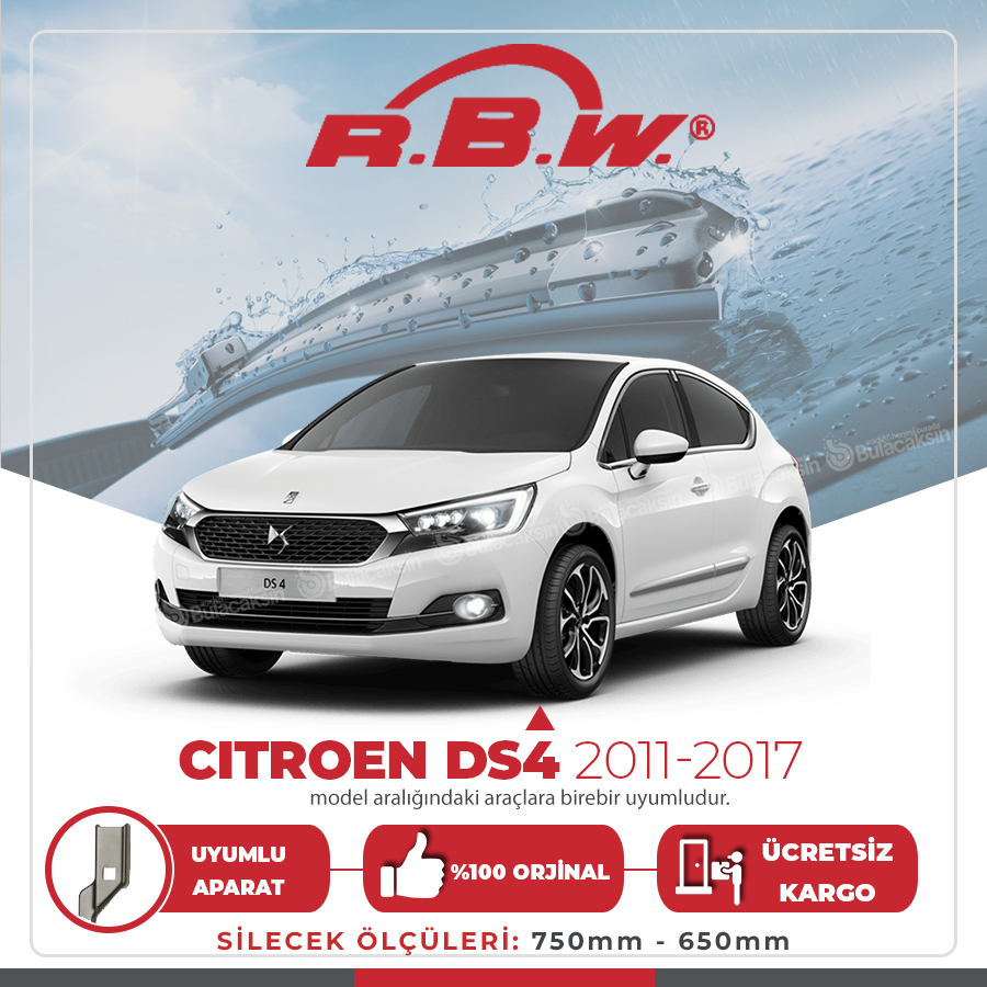 Rbw Citroen Ds4 2011 - 2017 Ön Muz Silecek Takımı