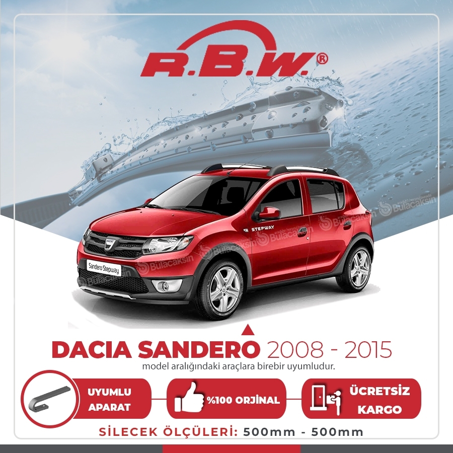 Rbw Dacia Sandero 2008 - 2015 Ön Muz Silecek Takımı