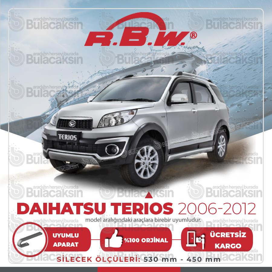Rbw Daihatsu Terios 2006 - 2012 Ön Muz Silecek Takımı