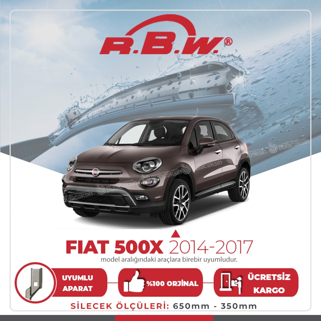 Rbw Fiat 500X 2014 - 2017 Ön Muz Silecek Takımı