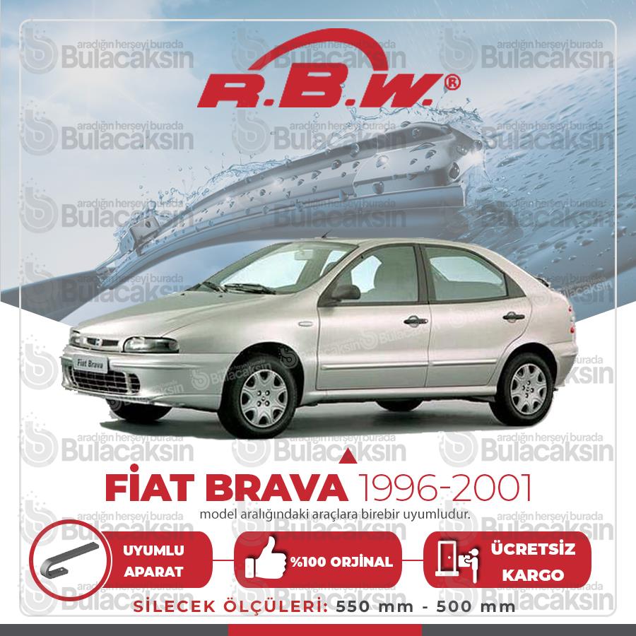 Rbw Fiat Brava 1996 - 2001 Ön Muz Silecek Takımı