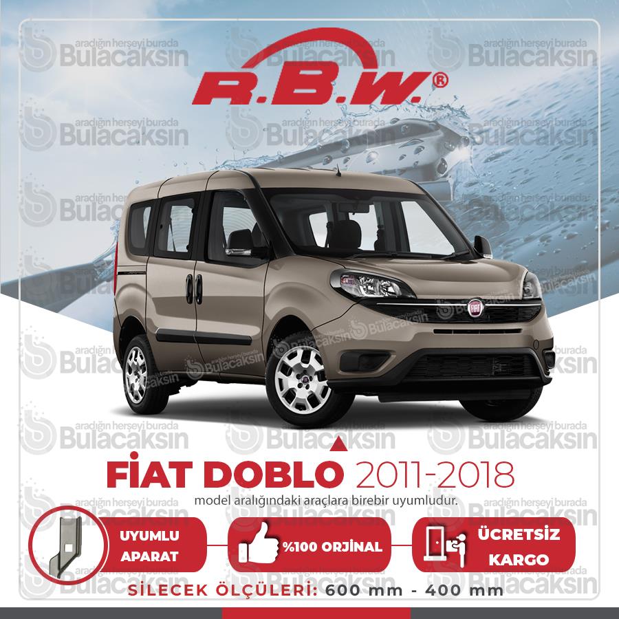 Rbw Fiat Doblo 2011 - 2018 Ön Muz Silecek Takımı