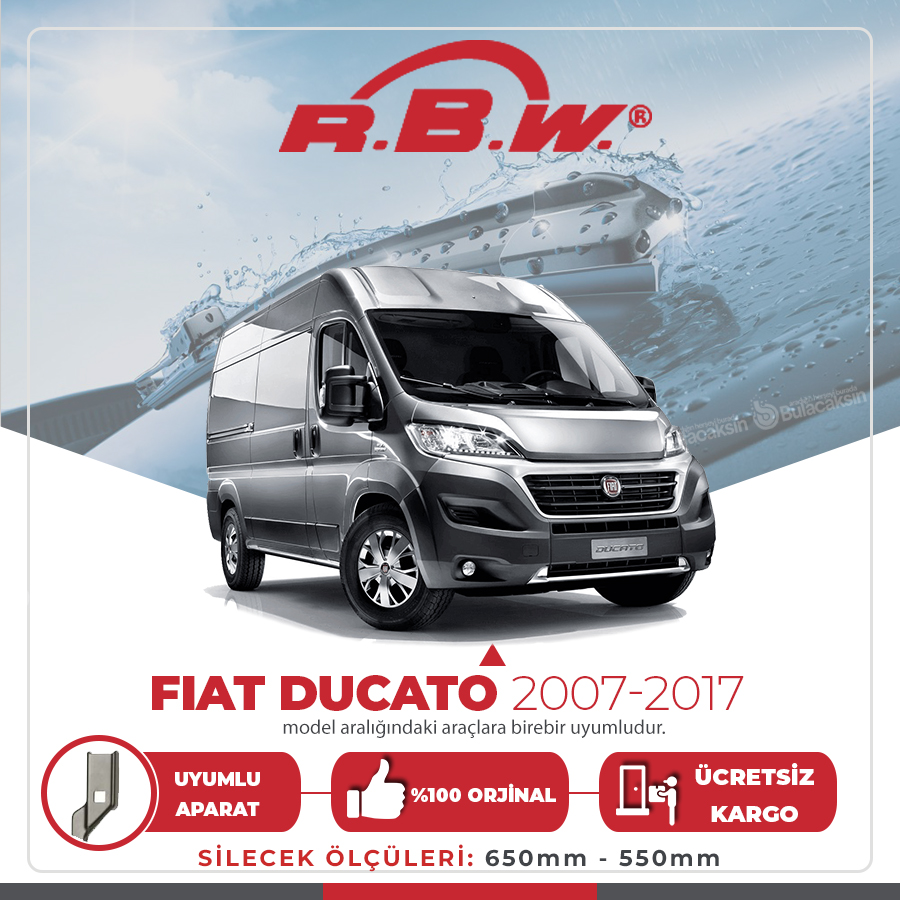 Rbw Fiat Ducato 2007 - 2017 Ön Muz Silecek Takımı