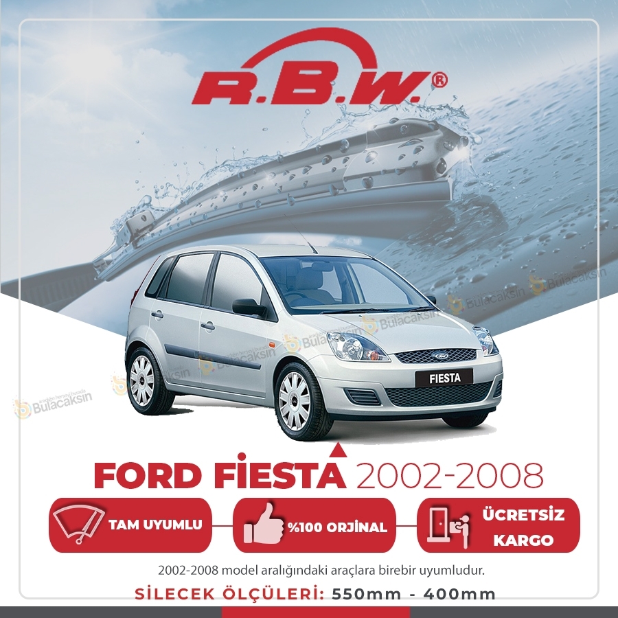 Rbw Ford Fiesta 2002 - 2008 Ön Muz Silecek Takımı
