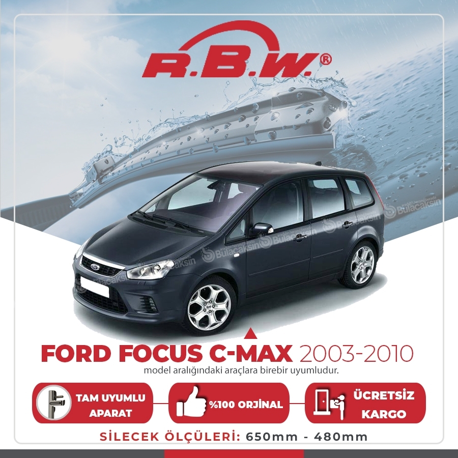Rbw Ford Focus C-Max 2003 - 2007 Ön Muz Silecek Takımı