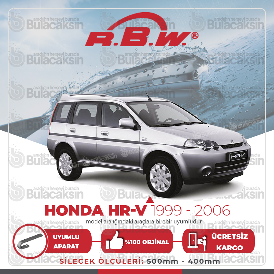 Rbw Honda Hr-V 1999 - 2006 Ön Muz Silecek Takımı