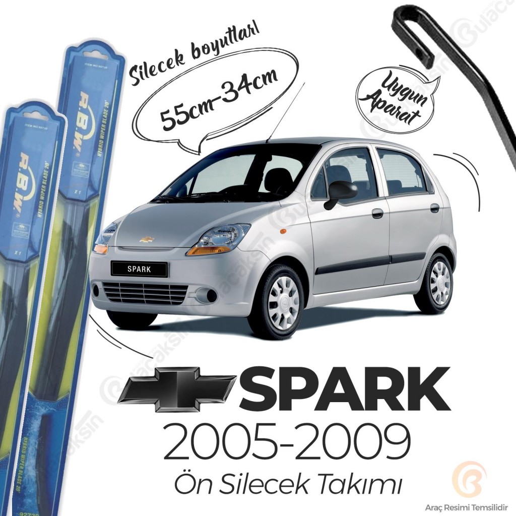 Rbw Hybri̇d Chevrolet Spark 2005 - 2009 Ön Silecek Takımı - Hibrit