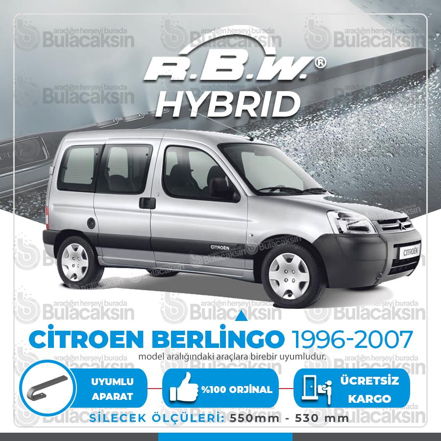 Rbw Hybri̇d Citroen Berlingo 1996-2007 Ön Silecek Takımı - Hibrit