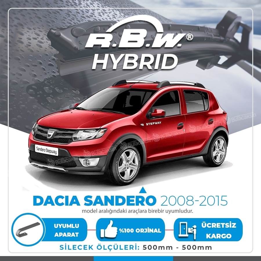 Rbw Hybri̇d Dacia Sandero 2008 - 2015 Ön Silecek Takımı - Hibrit