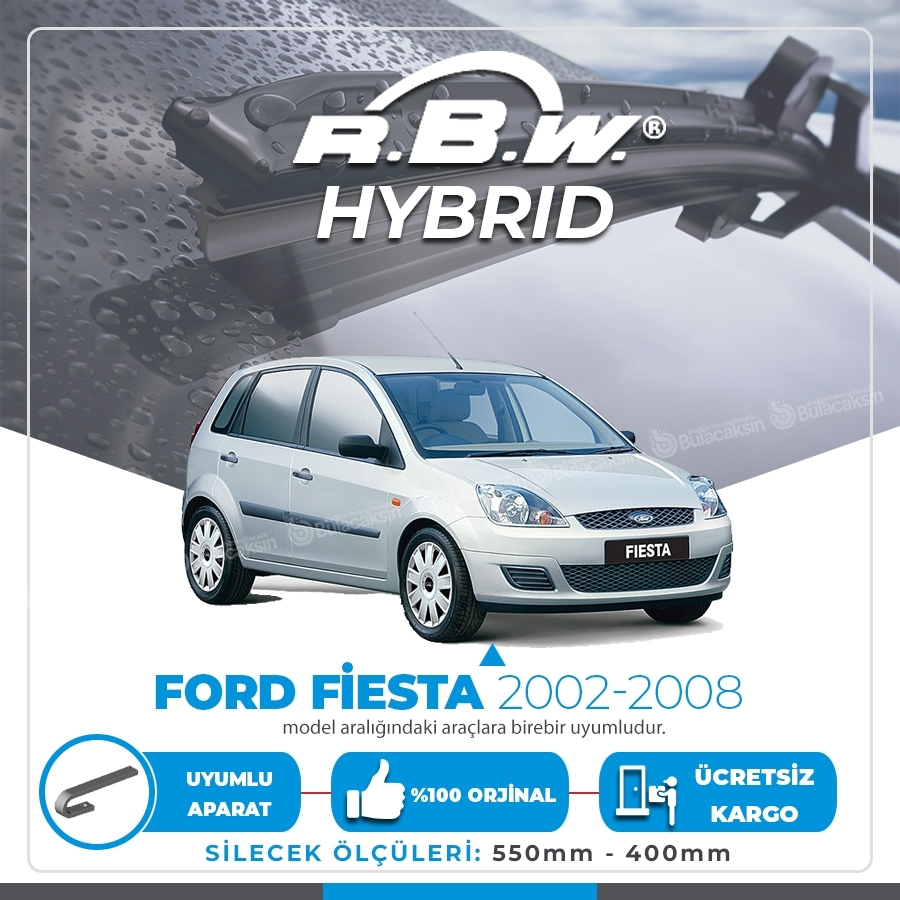 Rbw Hybri̇d Ford Fiesta 2002 - 2008 Ön Silecek Takımı - Hibrit