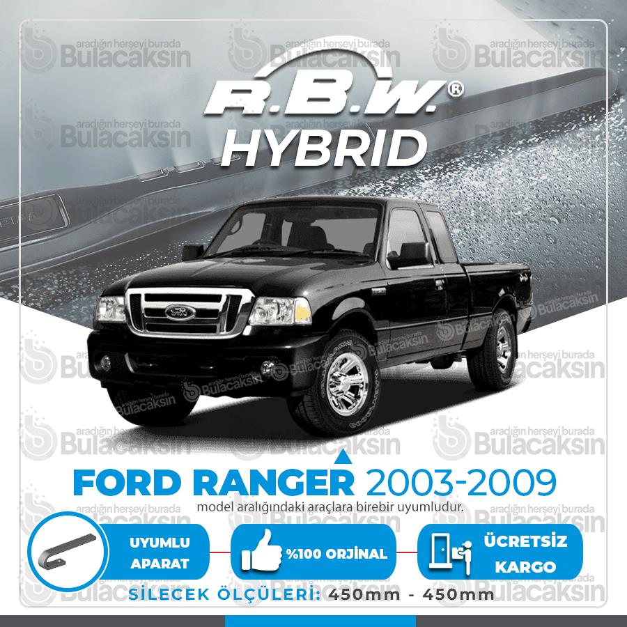 Rbw Hybri̇d Ford Ranger 2003 - 2009 Ön Silecek Takımı - Hibrit