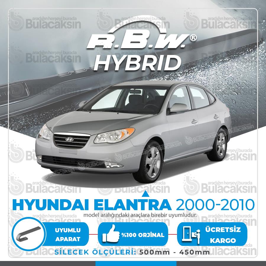 Rbw Hybri̇d Hyundai Elantra 2000 - 2010 Ön Silecek Takımı - Hibrit
