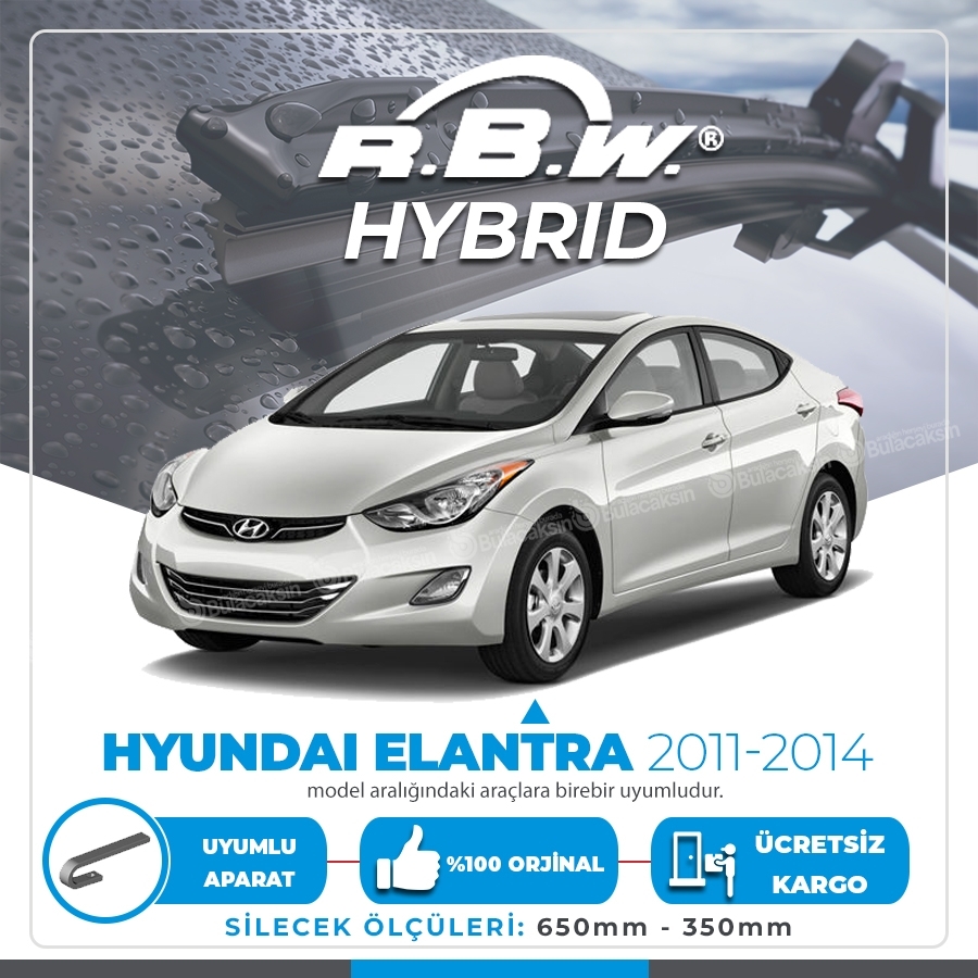 Rbw Hybri̇d Hyundai Elantra 2011 - 2015 Ön Silecek Takımı - Hibrit