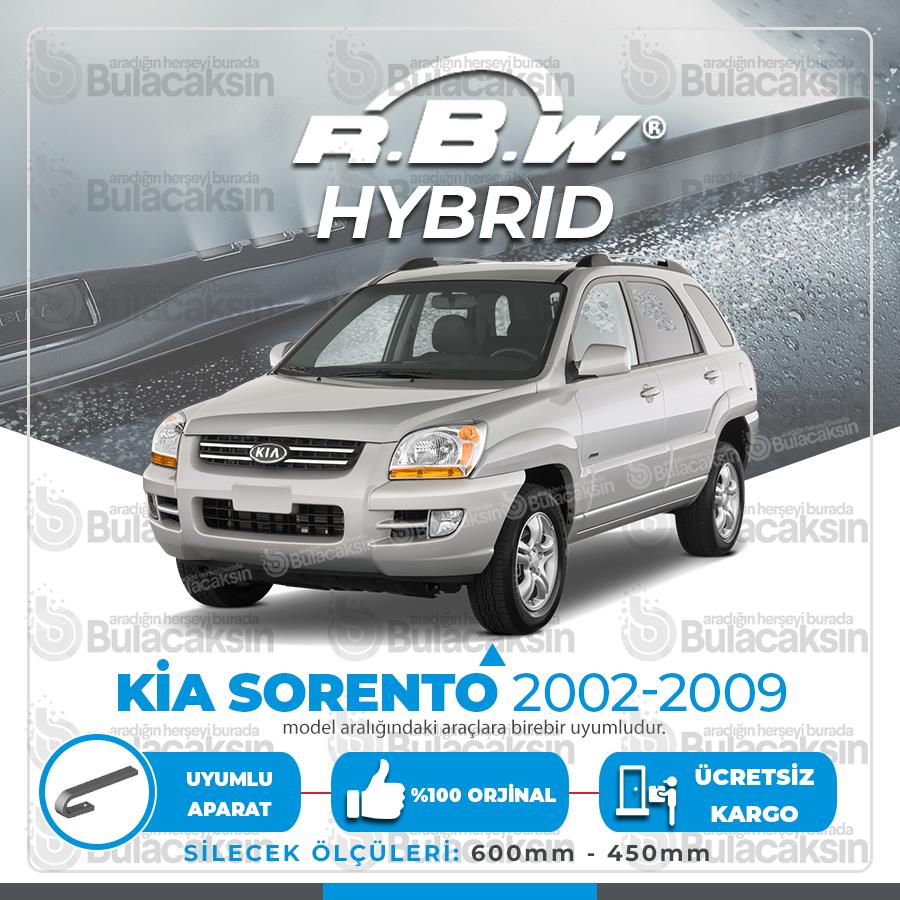 Rbw Hybri̇d Kia Sorento 2002-2009 Ön Silecek Takımı - Hibrit