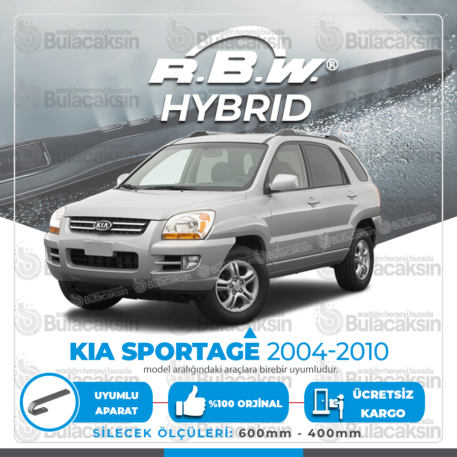 Rbw Hybri̇d Kia Sportage 2004 - 2010 Ön Silecek Takımı - Hibrit