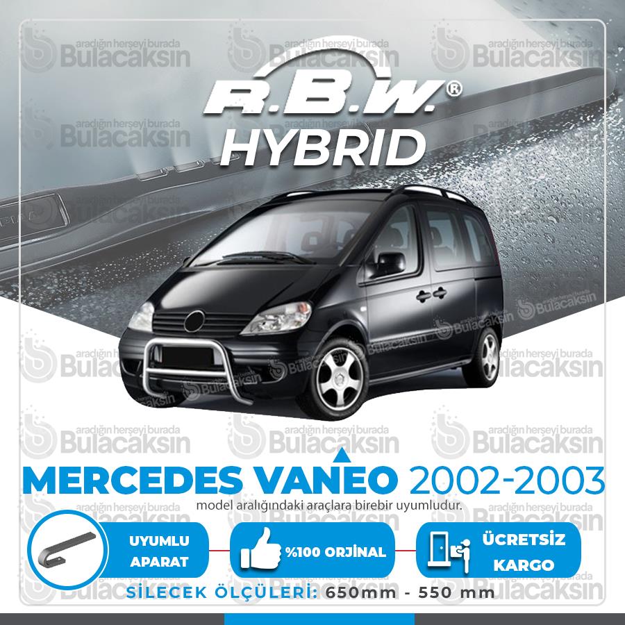 Rbw Hybri̇d Mercedes Vaneo 2002 - 2003 Ön Silecek Takımı -Hibrit