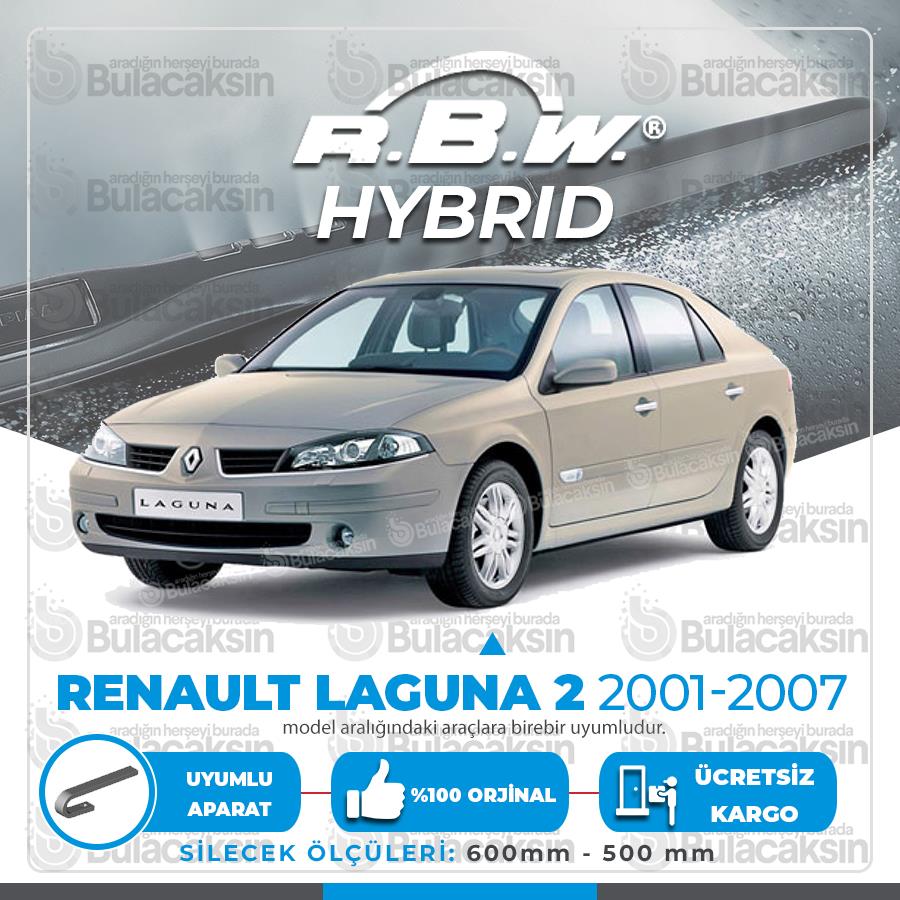 Rbw Hybri̇d Renault Laguna 2001 - 2007 Ön Silecek Takımı - Hibrit