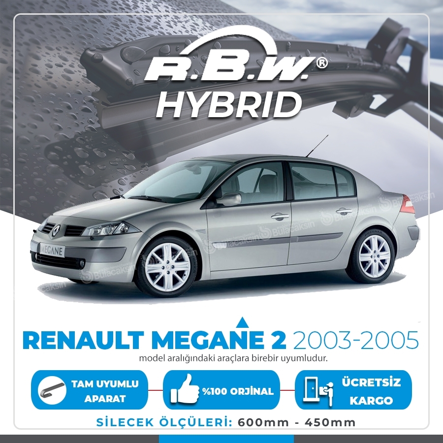 Rbw Hybri̇d Renault Megane 2 2003 - 2005 Ön Silecek Takımı - Hibri