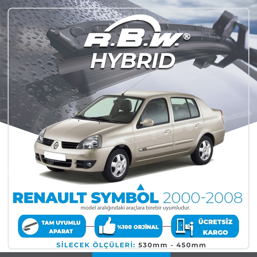 Rbw Hybri̇d Renault Symbol 2000 - 2008 Ön Silecek Takımı - Hibrit