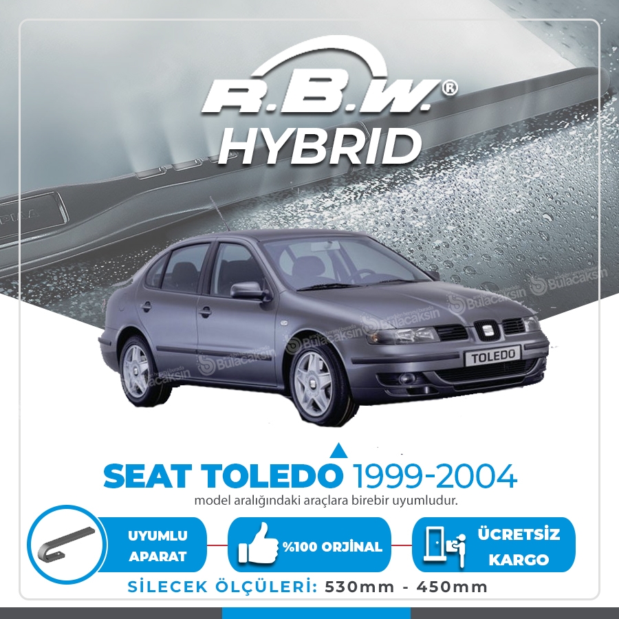 Rbw Hybri̇d Seat Toledo 1999-2004 Ön Silecek Takımı - Hibrit