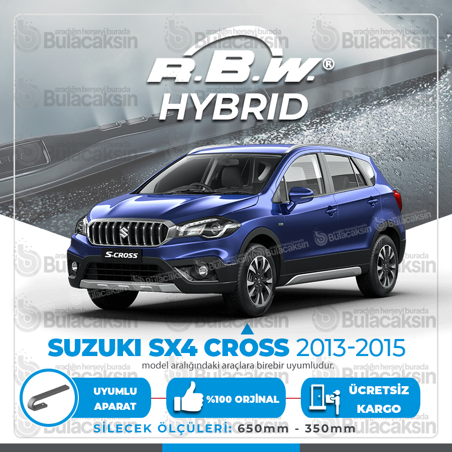 Rbw Hybri̇d Suzuki Sx4 S Cross 2013-2015 Ön Silecek Takımı -Hibrit