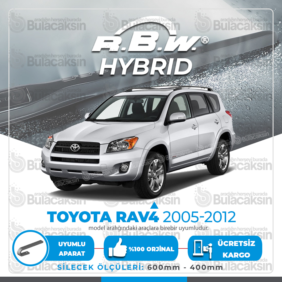 Rbw Hybri̇d Toyota Rav4 2005 - 2012 Ön Silecek Takımı - Hibrit