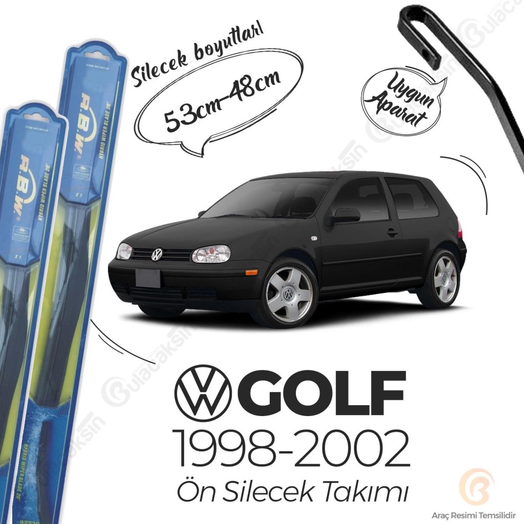 Rbw Hybri̇d Volkswagen Golf 4 1998-2002 Ön Silecek Takımı - Hibrit