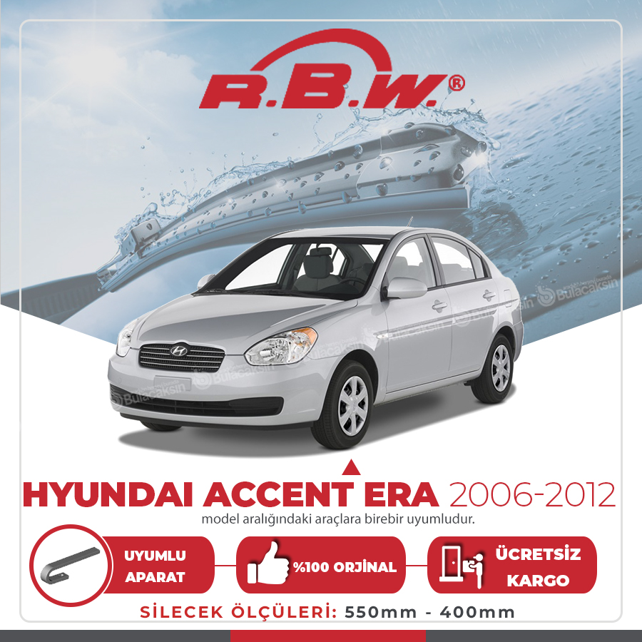 Rbw Hyundai Accent Era 2006 - 2012 Ön Muz Silecek Takımı