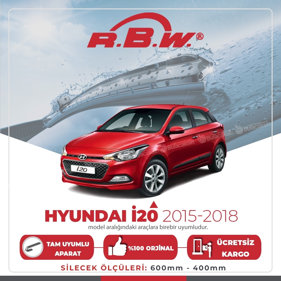 Rbw Hyundai İ20 2015 - 2018 Ön Muz Silecek Takımı