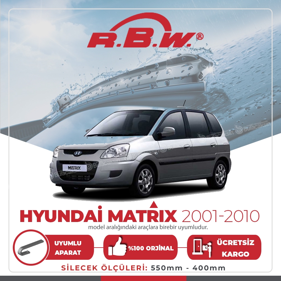 Rbw Hyundai Matrix 2001-2010 Ön Muz Silecek Takımı