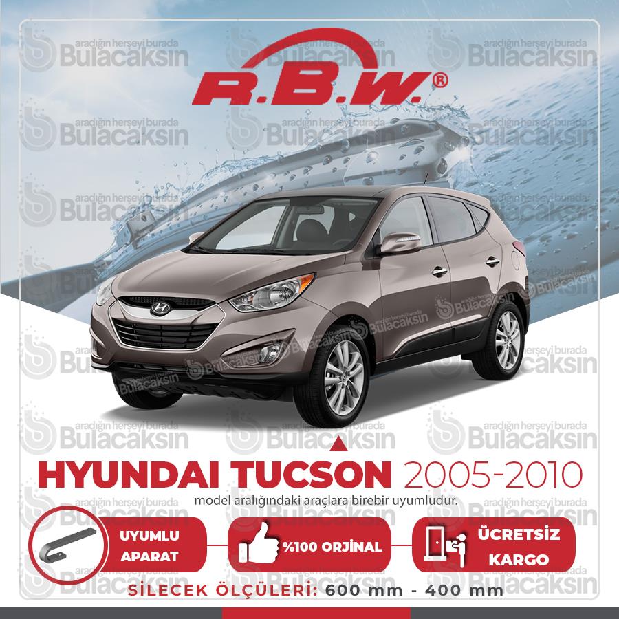 Rbw Hyundai Tucson 2005 - 2010 Ön Muz Silecek Takımı