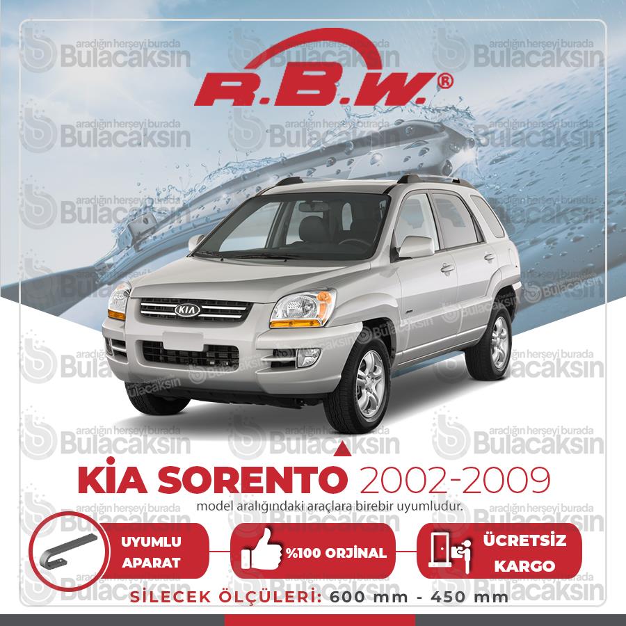 Rbw Kia Sorento 2002 - 2009 Ön Muz Silecek Takımı