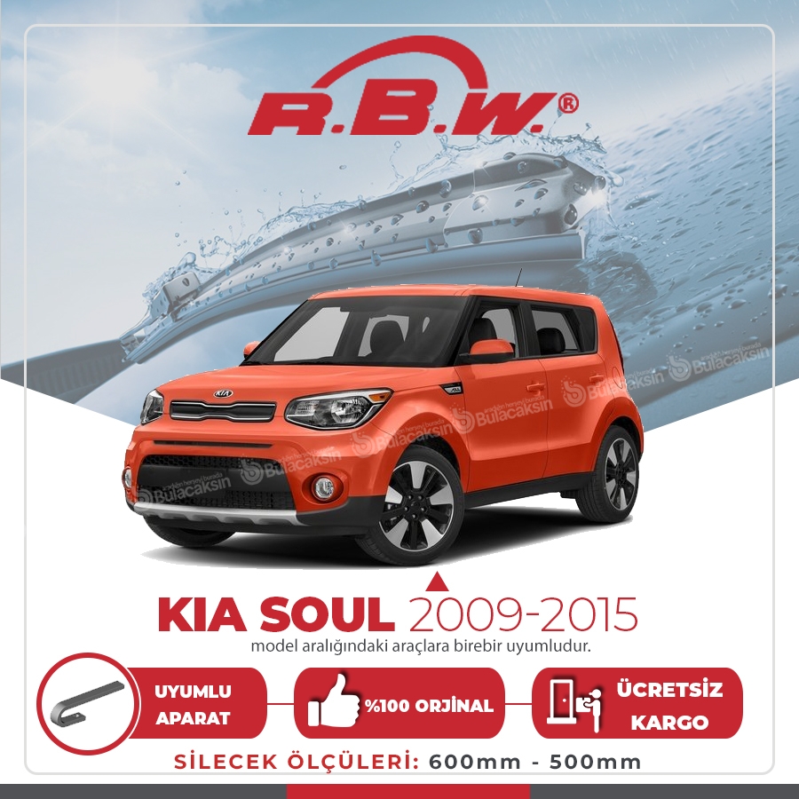 Rbw Kia Soul 2009-2015 Ön Muz Silecek Takımı