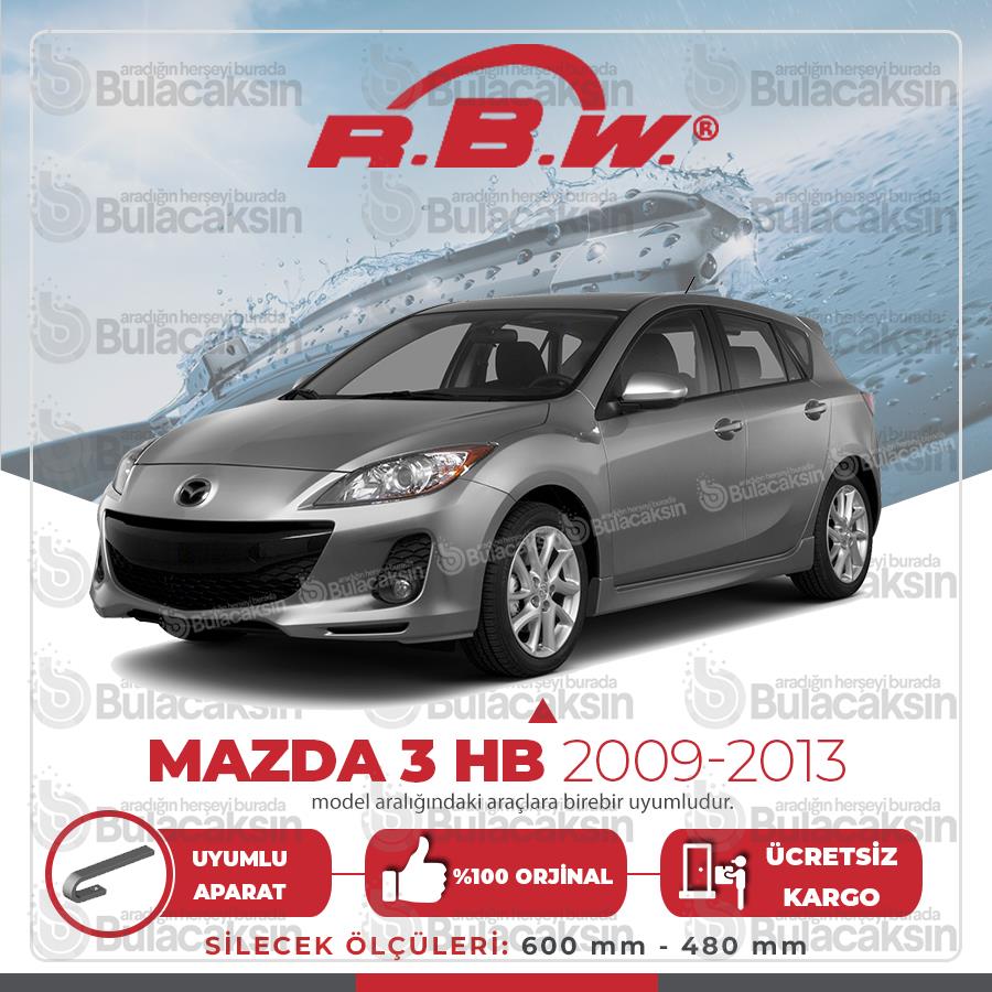 Rbw Mazda 3 Hb 2009 - 2013 Ön Muz Silecek Takımı