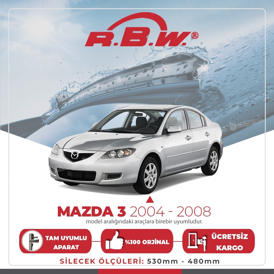 Rbw Mazda 3 Hn 2004 - 2008 Ön Muz Silecek Takımı