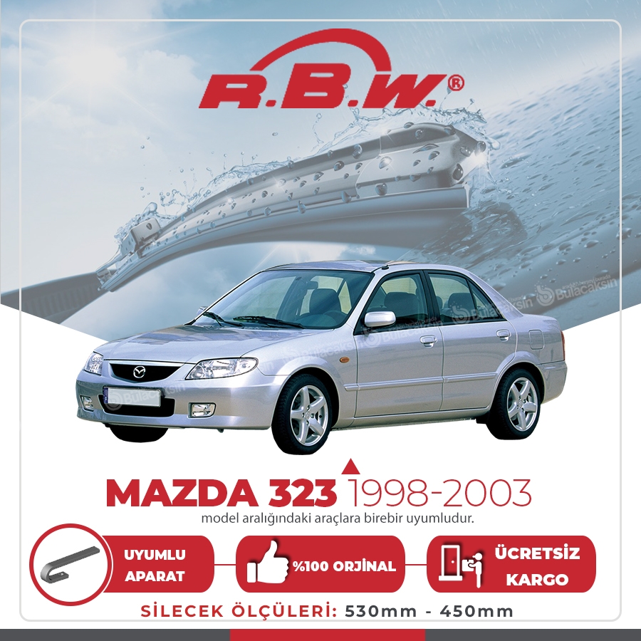 Rbw Mazda 323 1998 - 2003 Ön Muz Silecek Takımı