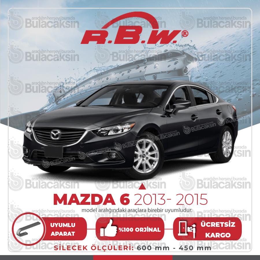 Rbw Mazda 6 2013 - 2015 Ön Muz Silecek Takımı