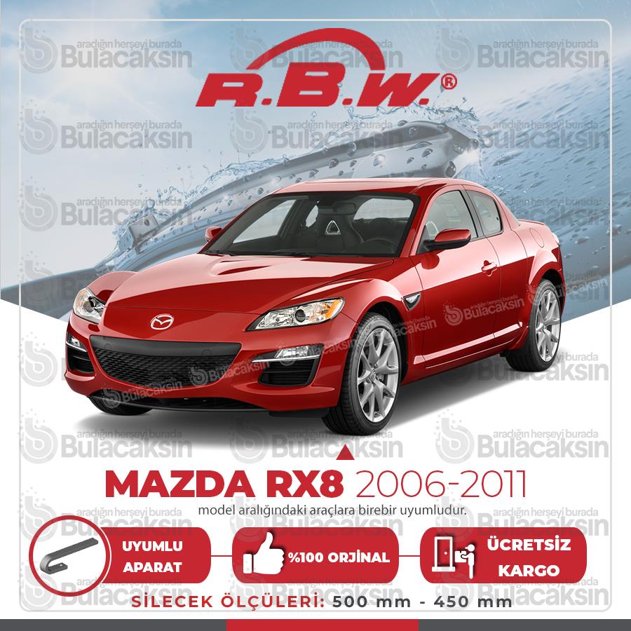 Rbw Mazda Rx8 2006-2011 Ön Muz Silecek Takımı
