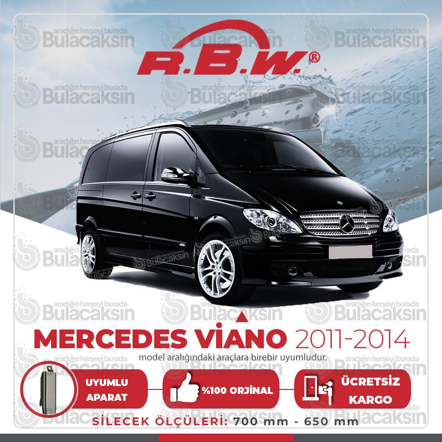 Rbw Mercedes Benz Viano 2005 - 2014 Ön Muz Silecek Takımı