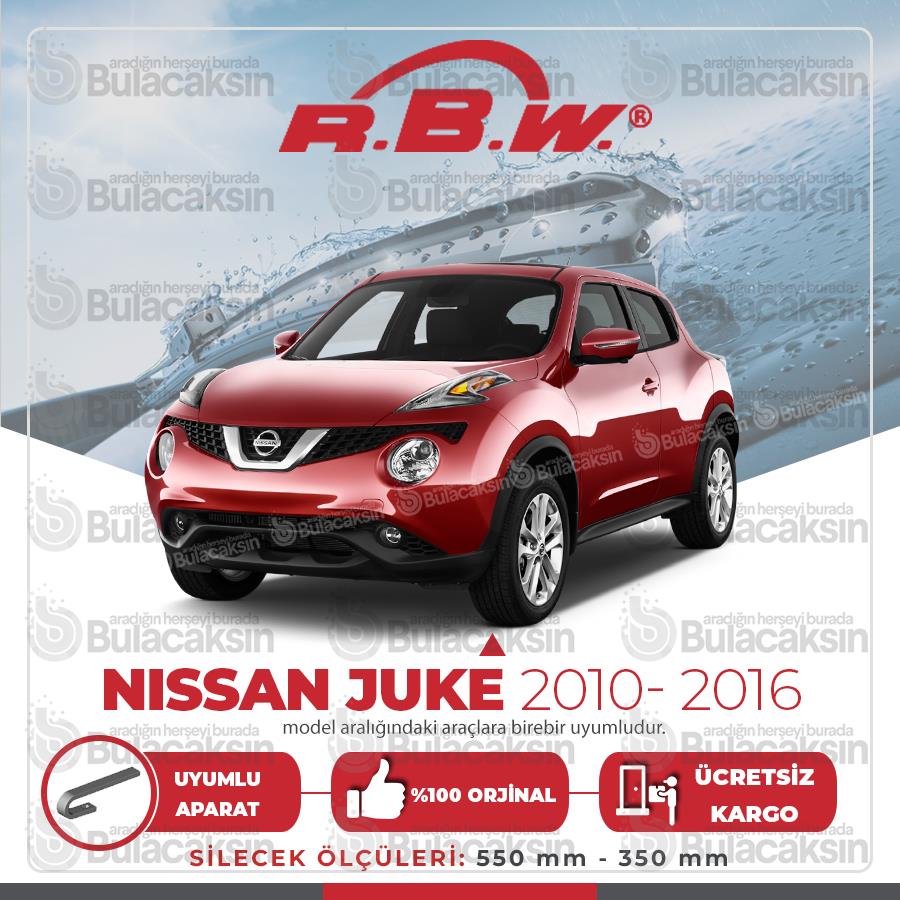 Rbw Nissan Juke 2010 - 2016 Ön Muz Silecek Takımı