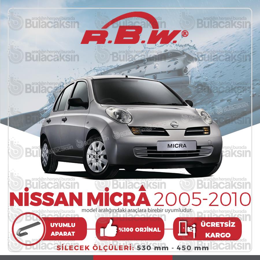 Rbw Nissan Micra 2005 - 2010 Ön Muz Silecek Takımı