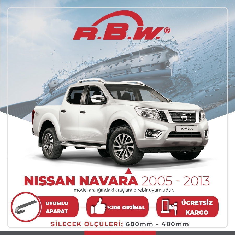 Rbw Nissan Navara 2005 - 2013 Ön Muz Silecek Takımı