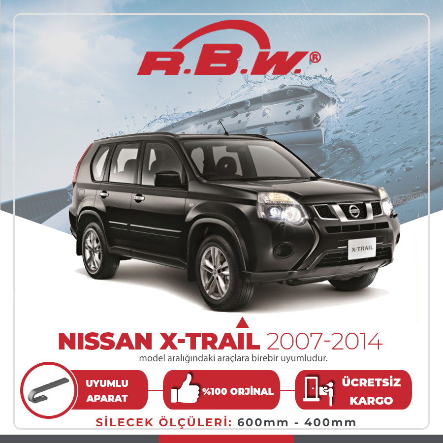 Rbw Nissan X-Trail 2007 - 2014 Ön Muz Silecek Takımı